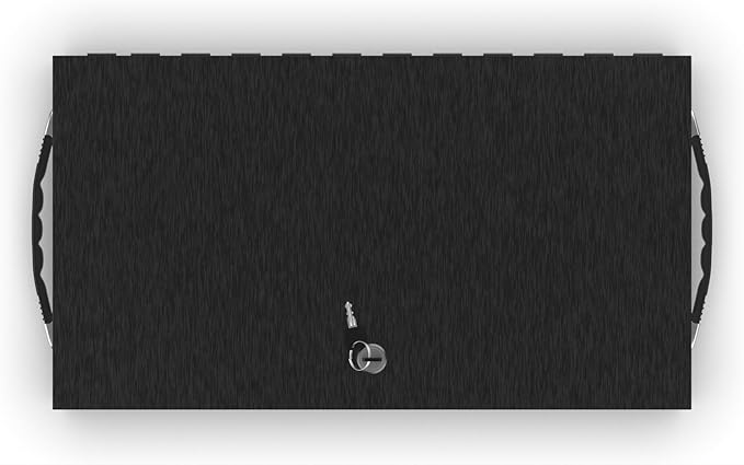 Fire Retardant Large Strong Box, Fits Legal Documents & More Flat, Steel Security Chest Lock Box, Fire Resistant to Safeguard Vitals, 0.43 Cubic Ft, 18" x 10" x 3.5" Interior, Black