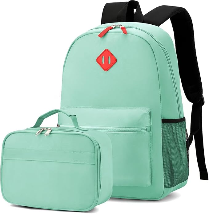 Preschool Backpack Kindergarten Toddler School Backpacks Primary School Backpack for Boys and Girls with Chest Buckle (Set Light Green, Medium-15 H)