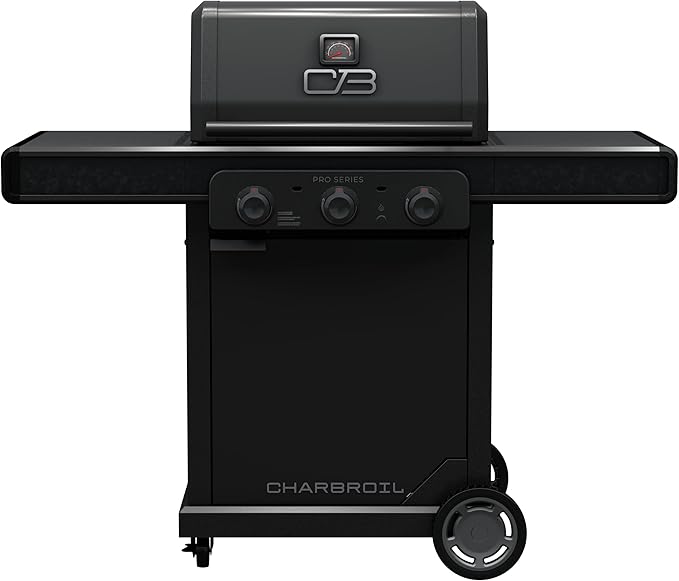 Char-Broil® Pro Series™ with Amplifire™ Technology 3-Burner Propane Gas Grill and Griddle Cabinet, Black - 463365124