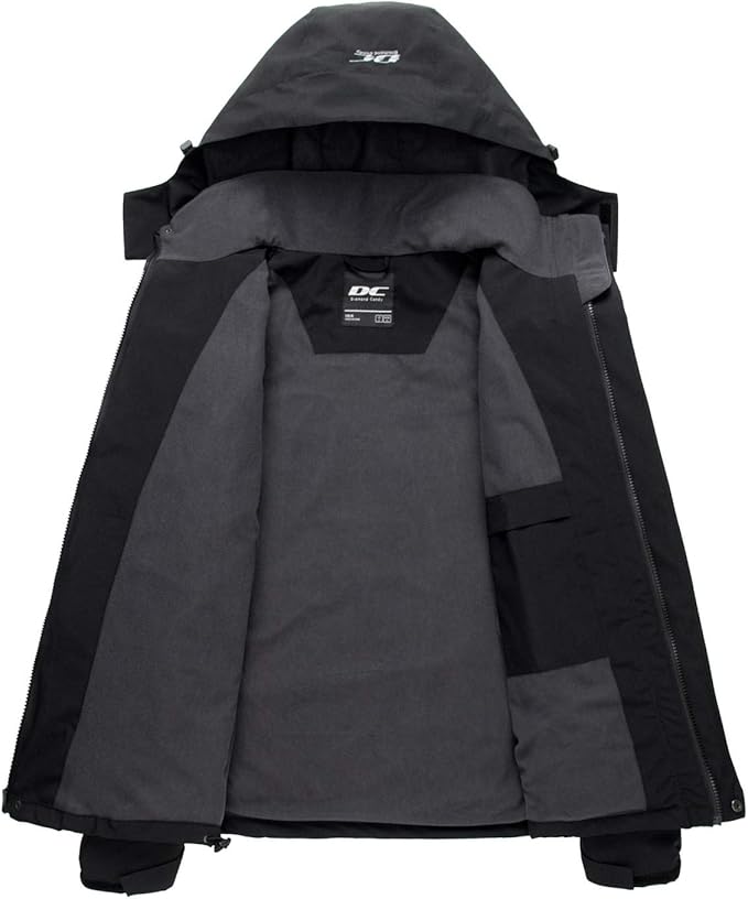 Diamond Candy Men's Hooded Waterproof Jacket Lightweight Rain Jacket Outdoor Casual Sportswear