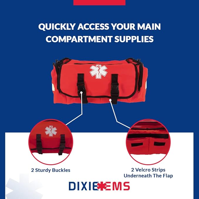 Dixigear First Responder On Call Trauma Bag W/Reflectors - Red