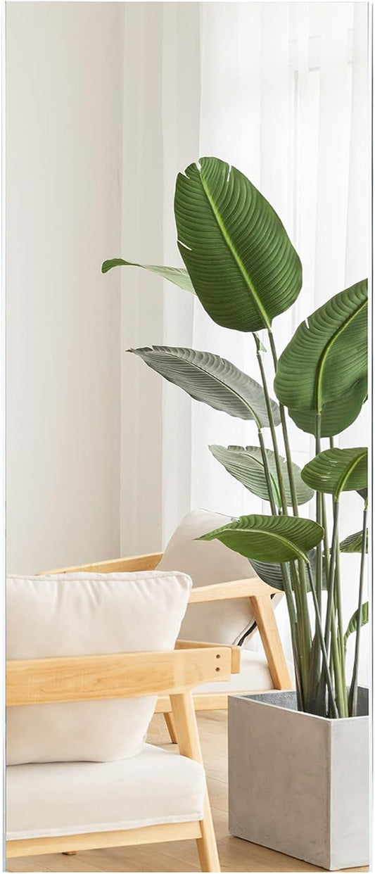 Fab Glass and Mirror Glassless Shatterproof Floor Length Mirror for Home Gym and Dance Studio, Unbreakable and Easy to Install 32" X 48" Chrome