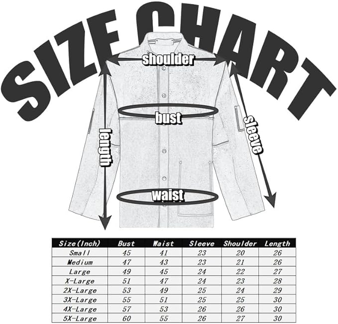 ANTAITHER Leather Welding Jacket - Exceptional Heat and Flame Protection, Heavy-Duty Coat