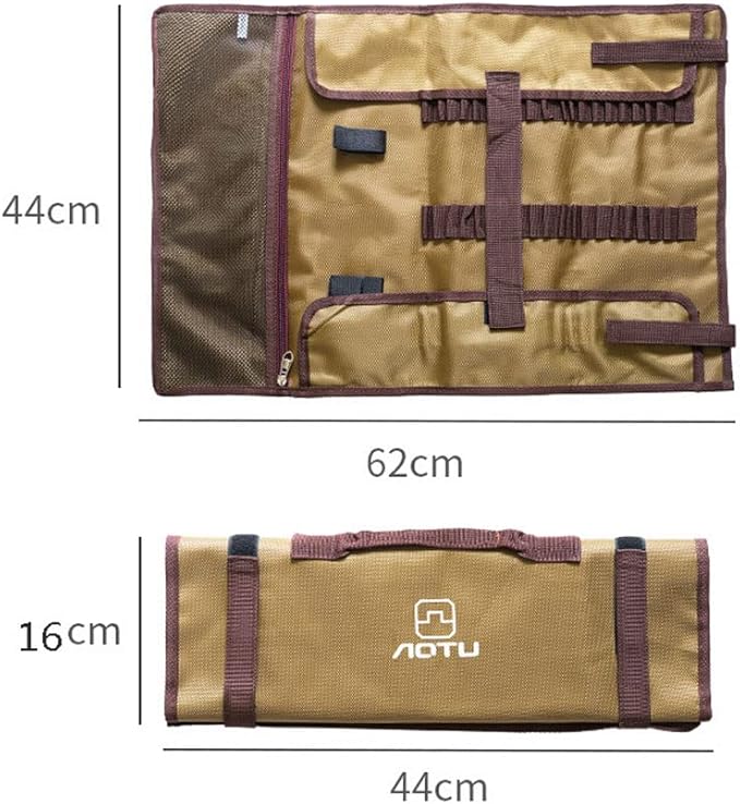 Tent Stake Storage Bag Tent Stake Roll Bag Ground Nail Storage Bag, Heavy Duty Oxford Polyester Case for Tent Pegs and Camping Hammer