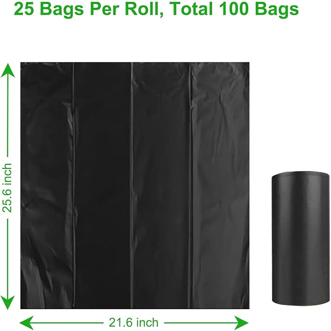 100 PCS Portable Toilet Bags for Camping, Biodegradable Porta Potty Bags - 8 Gallon Thickened Waste Bags Fit for 5 Gallon Bucket, Camping Poop Bag, Trash Bags for Home Boating Travel Outdoor