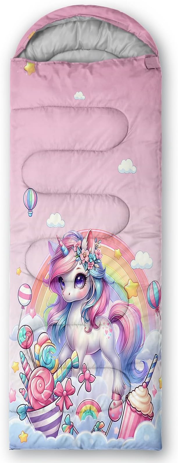 HOSIMA Dear Hunting Pattern Cold Weather Sleeping Bags for Adults,Black Light Weight Sleeping Bags for Kids Adults,WaterProof Sleeping Bags for Outdoors Hiking.