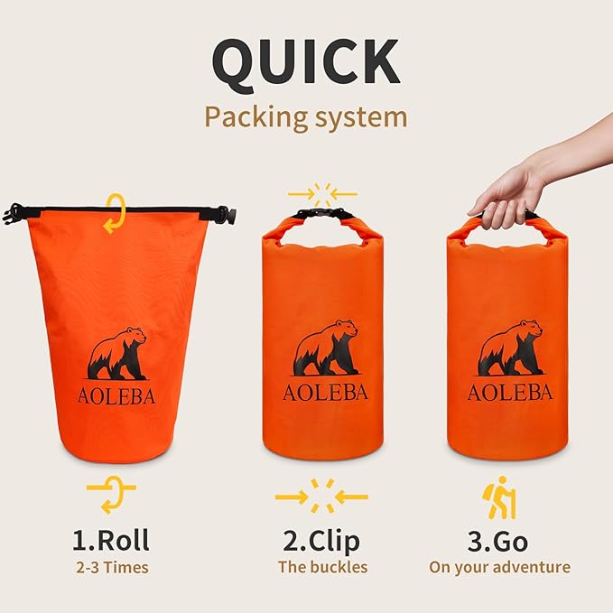 AOLEBA Bear Bag Hanging System Kit, Ultralight Bear Canister for Backpacking, Camping Food Storage Bear Proof Food Storage, 10L Bear Food Bag Survival Bag with Reflective Paracord Rope for Outdoor