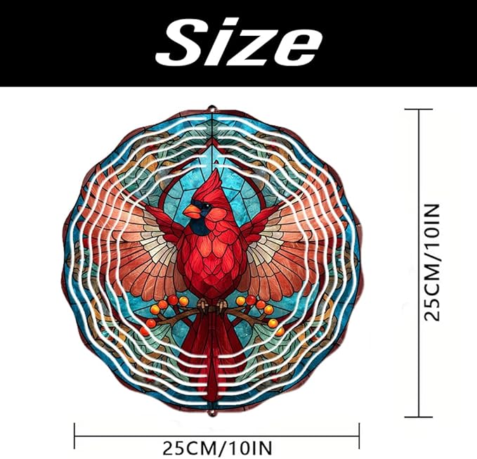 3D Wind Spinner for Garden - 10inch Stainless Steel with Double-Sided UV Printing | High-Resolution Images | Weather-Resistant Outdoor Spinning Decor for Patio, Yard & Gifts (Eagle)