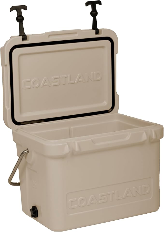 Coastland Bay Series Cooler Premium Everyday Use Insulated Rotomolded Cooler, Small Ice Chest for Tight Spaces, Soccer Games, & Tailgates