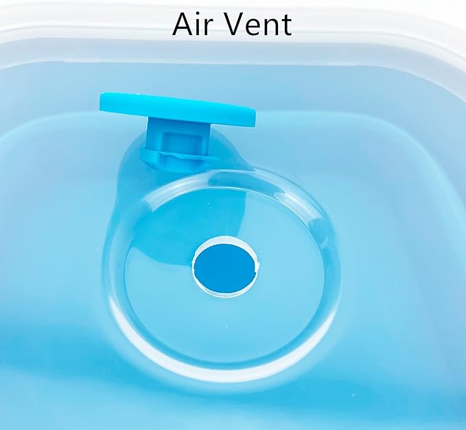 CARTINTS 900ml Collapsible Bowl With Plastic Lid for Camping, Silicone Lunch Container Set Includes Foldable Spoon, Space-Saving Travel Food Container, Microwave Freezer Safe, Blue