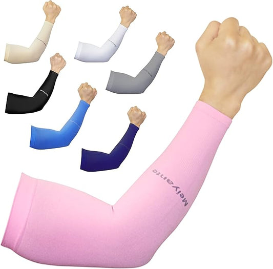 Arm Sleeves for Men Women Work 1 Pair UV Sun Protection UPF Long Sleeves Tattoo Cover Up Sleeves to Cover Arm Sleeves Cooling