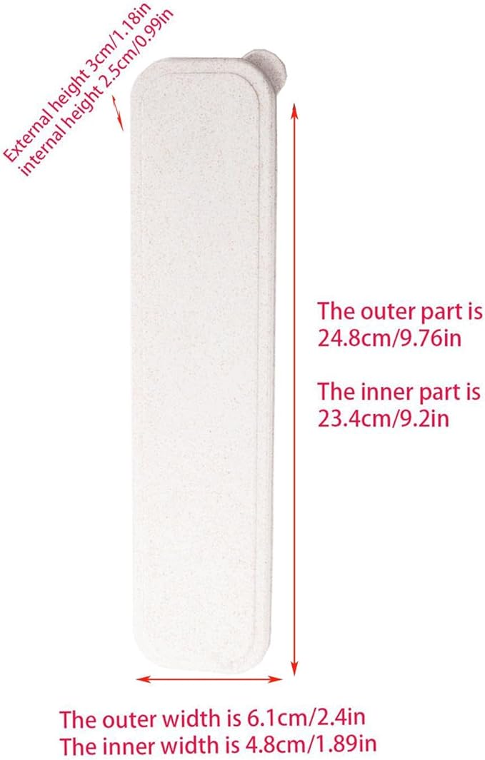 1Pcs Simple Utensil Holder with Lid, Reusable Utensils Wheat Straw Travel Cutlery Box，Portable Flatware Box Travel Tableware Storage Case, Simple Tableware Storage Boxs Case for Cutlery Kit (Beige)