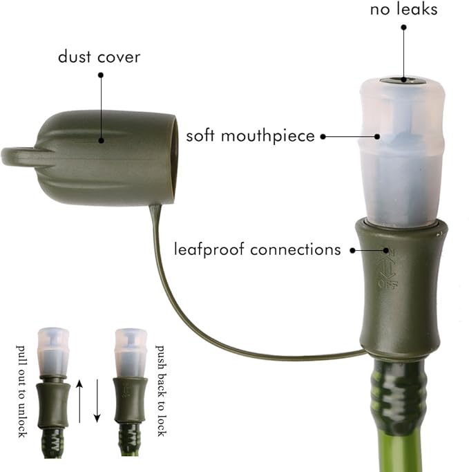 Hydration Bladder, 1.5-2-3L Water Bladder for Hiking Backpack, BPA-Free Leak Proof Water Reservoir Storage Bag, Water Pouch Hydration Pack for Camping Cycling Running