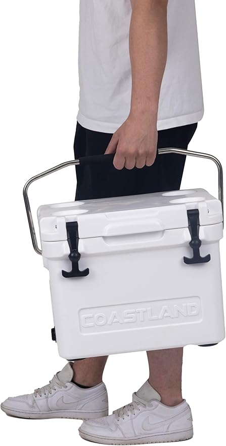 Coastland Bay Series Cooler Premium Everyday Use Insulated Rotomolded Cooler, Small Ice Chest for Tight Spaces, Soccer Games, & Tailgates