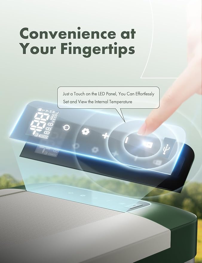 A-Premium 12 Volt Refrigerator 28QT/26.1L Portable Car Fridge Cooler, -4°F~68°F Portable Freezer Fast Cooling with 12/24V DC & 110/240V AC for Camping RV Roadtrips Truck Outdoor and Home Party Use