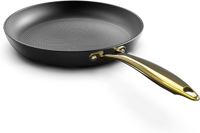 imarku Non stick Frying Pans, Long Lasting 10 Inch Frying Pan, Professional Nonstick Frying Pan Cast Iron Skillet, Stay Cool Handle, Easy Clean Oven Safe Pans, Birthday Day Gifts