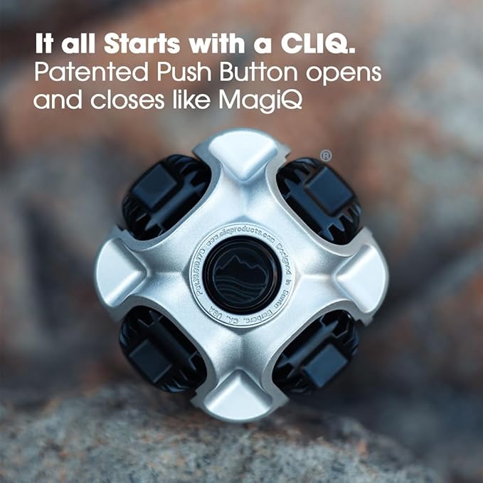 CLIQ Portable Chair Version 1.0 - Lightweight Folding Chair for Camping - Supports 300 Lbs - Perfect for Outdoor Adventures - Black Bundle