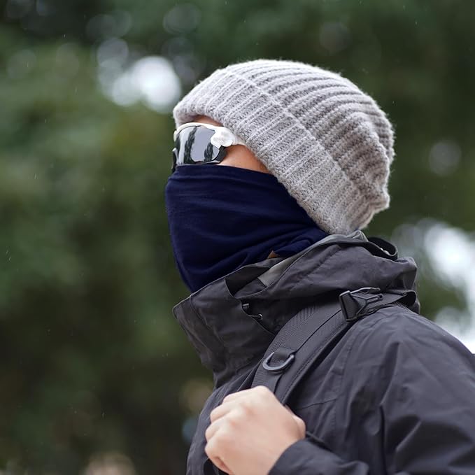 ACUSHLA 100% Merino Wool Neck Gaiter Ski Face Mask Scarf Neck Warmer for Men & Women All Weather