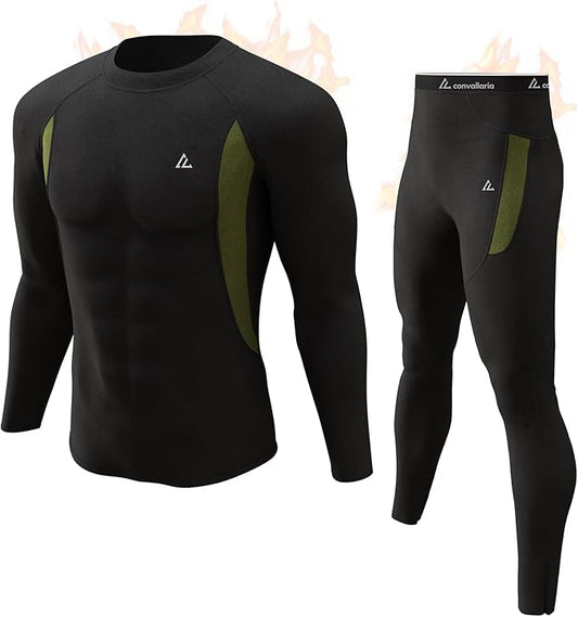 CL convallaria Thermal Underwear Long Johns Set Mens Winter Gift Hunting Gear Sport Base Layer Bottom Top