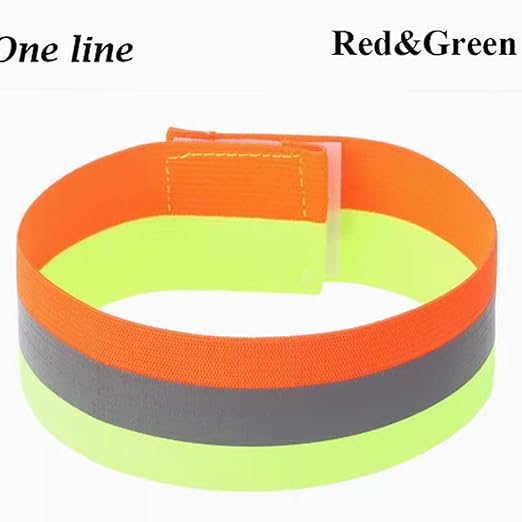 4PCS Reflective Wrist Strap 4x1.5cm Safety Gear Reflective Wristbands High Visibility Bike Ankle Bands Reflector Armband Self-Adhesive Reflective Bands for Walking,Night Sports Two Tone
