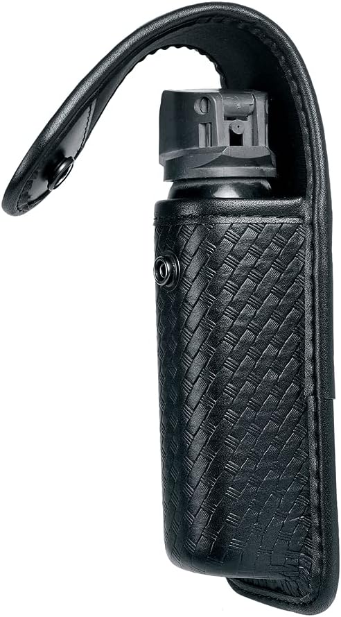 TAFTACFR Molded OC/Mace Spray Pouch, Top Flap Pepper Spray Holster OC/Mace Pepper Spray Black Pouch Hidden Snap(Small for MK3 and Large for MK4)