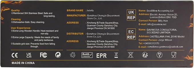 Grill Basket Set (Rectangular+Hexagon), Removable Wooden Handle, 304 Stainless Steel, Rolling Grilling Net, BBQ Accessories Tools for Vegetables Shrimp, Outdoor Cooking Camping, Birthday Gifts for Men Dad Husband