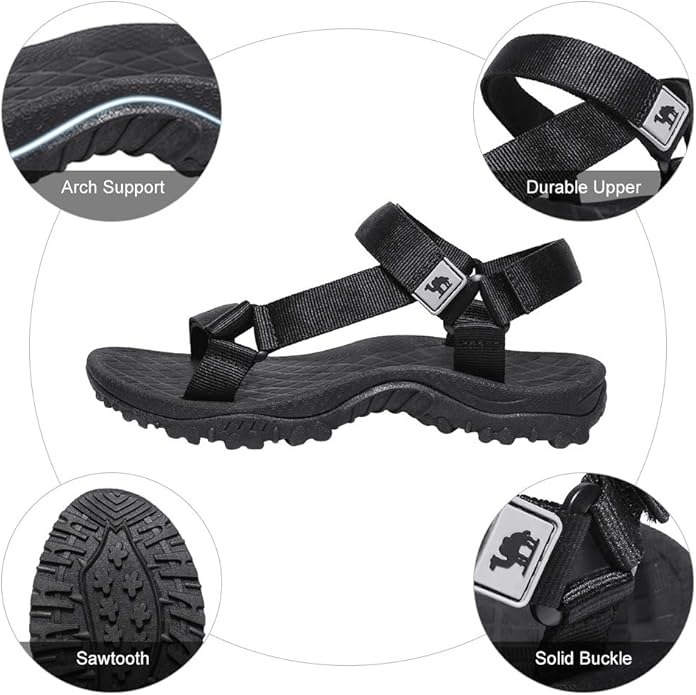CAMEL CROWN Hiking Sport Sandals for Men Anti-skidding Water Sandals Comfortable Athletic Sandals for Outdoor Wading Beach