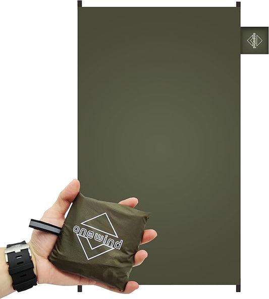 Onewind Small Footprint, 4000mm Waterproof Rate PU Coating, 47" * 27" Ultralight Camping Ground Sheet with Carry Bag for Backpacking, Camping, Picnic, Mat