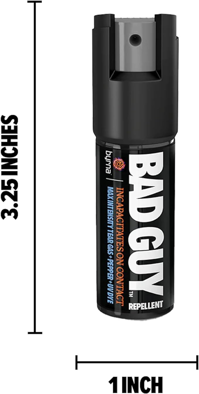 Byrna BGR MAX Pepper Spray + Tear Gas | Maximum Stopping Power | Attacker Tracker UV Marking DYE Technology | Military Strength Self-Defense Stream Spray