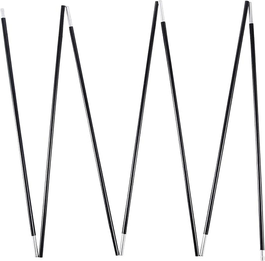 Aluminum Tent Poles Replacement, Black Pre-Assembled Tent Pole, 7001 T6 Heated Camping Tent Rod