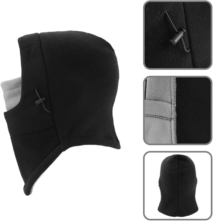 Balaclava Ski Mask 2 Pcs - Windproof Warmer Fleece Adjustable Winter Mask for Men Women