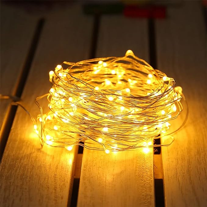 3 Pack USB Fairy Lights USB Powered String Lights Warm Yellow 2 Meters 20 lamp Beads Led Christmas Lights Fairy String Lights led Light String (Warm Yellow)