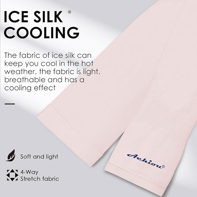 Achiou Arm Sun Sleeves Compression UV Protection Cooling for Men Women Summer Sunblock Basketball Football, Cover Arms Tattoo