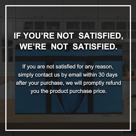 Bodaon 5-Pack Cooler Insulated Food Delivery Bag for Doordash/Uber Eats, XXX-Large Thermal Bags for Catering/Hot Pizza, Travel/Camping/Picnic Basket，Grocery Reusable Warmer and Frozen, Blue-Black Edge