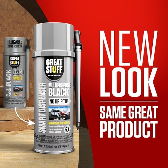 Great Stuff 99112876 Smart Dispenser Multipurpose Black, 12 Oz.