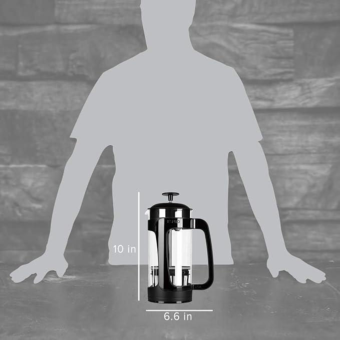 ESPRO - P3 French Press Coffee Maker – Patented Double Microfilter for Sludge and Grit Free Coffee, Black, 32 oz