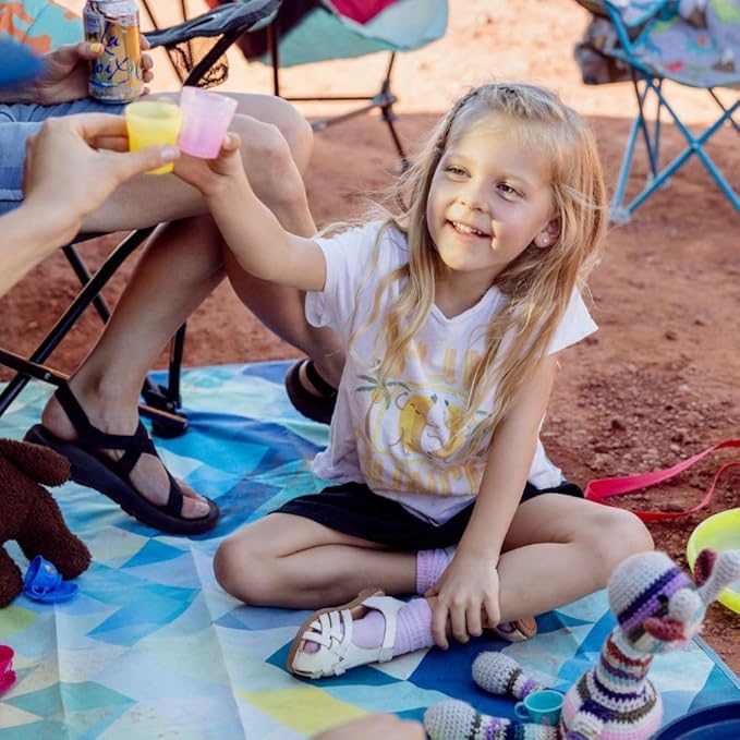 Rumpl Everywhere Mat | Lightweight Ground Cover for Hiking, Camping, Traveling, Picnics | 52" x 75" | Geo