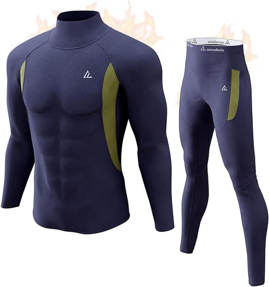 CL convallaria Thermal Underwear Long Johns Set Mens Winter Gift Hunting Gear Sport Base Layer Bottom Top