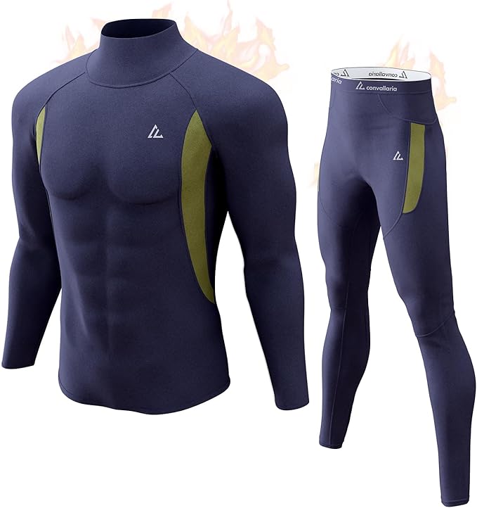 CL convallaria Thermal Underwear Long Johns Set Mens Winter Gift Hunting Gear Sport Base Layer Bottom Top