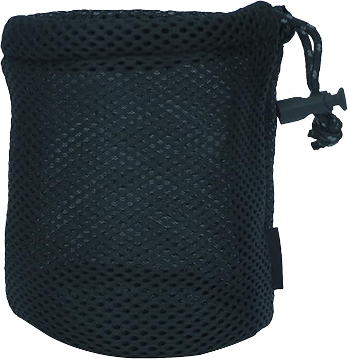 Black Nylon Mesh Bag Travel Stuff Sacks Drawstring Bag Outdoor Pots Storage Bag Camping Tableware Organizers Storage