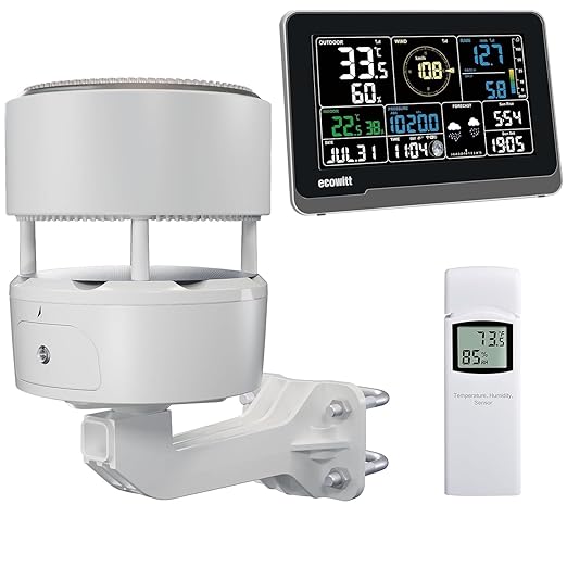 ECOWITT Weather Station Kit, Includes WS3900 Indoor Display Console, WS85 Outdoor Sensor Array and WN32 Outdoor Thermometer&Hygrometer Sensor, IOT Function, 915 MHz