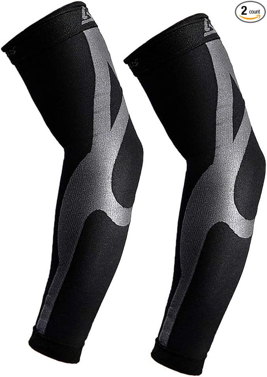 B-Driven Sports Graduated Compression Arm Sleeves, Medical Grade 20-30mmHg, For Baseball, Basketball, and more - 4 Colors