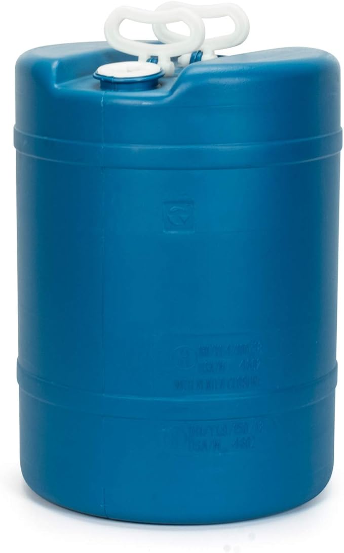 15 Gallon Emergency Water Storage Barrel - Preparedness Supply - Water Tank Drum Container - Portable, Reusable, BPA Free, Food Grade Plastic (2 Tank)