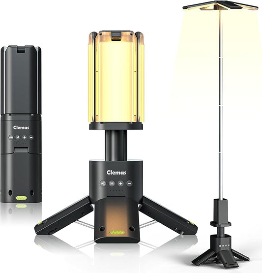 Telescopic Camping Lights Rechargeable 14000 mAh Led Multifunction Magnetic Lanterns Job Site Lighting Cordless Dimmable Camping Tent Lamp Portable Power Supply 6000LM IPX5 Waterproof