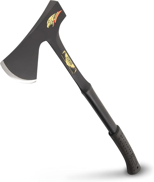 ESTWING Special Edition Camper's Axe - 26" Wood Splitting Tool with All Steel Construction & Shock Reduction Grip - E45ASE