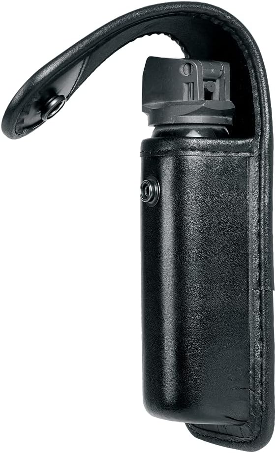 TAFTACFR Molded OC/Mace Spray Pouch, Top Flap Pepper Spray Holster OC/Mace Pepper Spray Black Pouch Hidden Snap(Small for MK3 and Large for MK4)