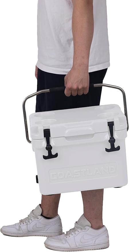 Coastland Bay Series Cooler Premium Everyday Use Insulated Rotomolded Cooler, Small Ice Chest for Tight Spaces, Soccer Games, & Tailgates