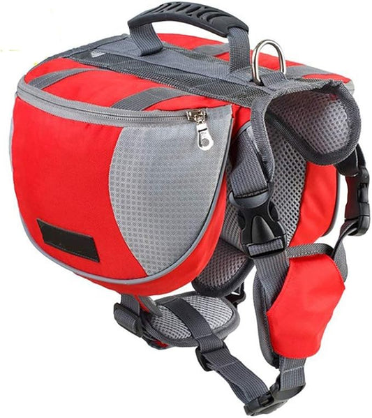 Adjustable Service Dog Supply Backpack Saddle Bag for Camping Hiking Training