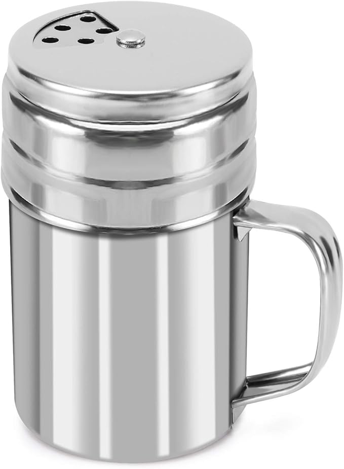Accmor 5oz Salt and Pepper Shakers with Adjustable Pour Holes, Stainless Steel Dredge Shaker, Seasoning Spice Shakers for Salt Pepper Cinnamon Sugar Flour