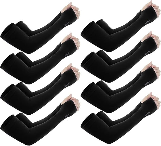 GOUNOD Sun Protection Cooling Arm Sleeves with Thumb Holes - Gardening Outdoors Sports Workouts Sunscreen Arm Sleeves